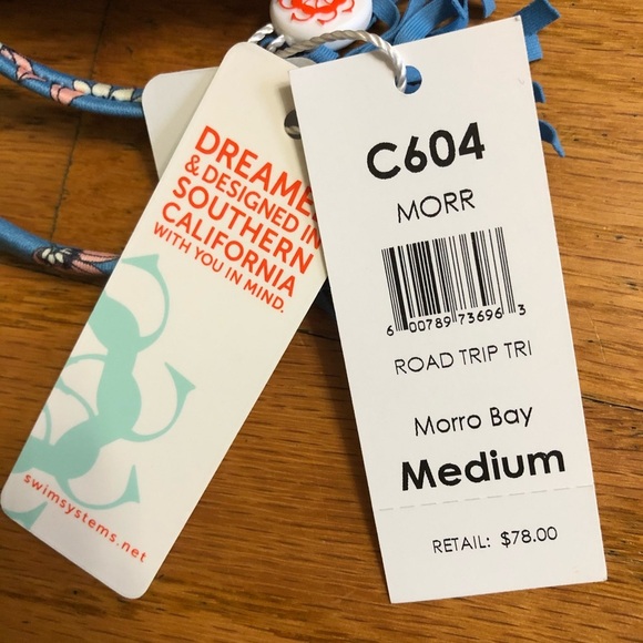 Swim Systems Road Trip Triangle Bikini Top Sz M - Picture 6 of 7